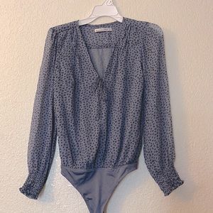 Abercrombie leopard long sleeve body suit